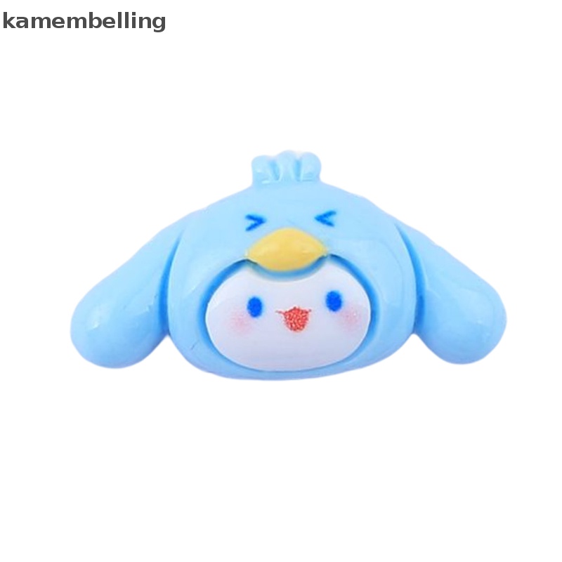 Set 10 Phụ Kiện Kẹp Tóc / Điện Thoại Hình Chú Chó Trắng Bằng Keo Dán DIY