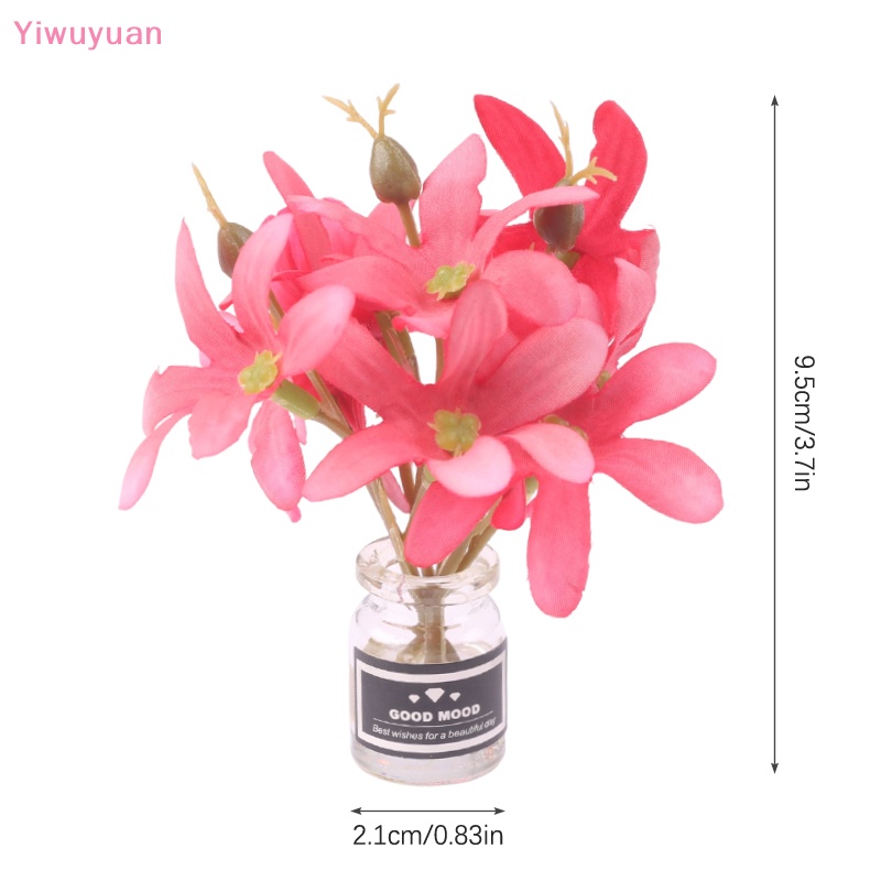 1 Bình Hoa Thủy Tinh Mini Trang Trí Nhà Búp Bê 1: 12 Mới