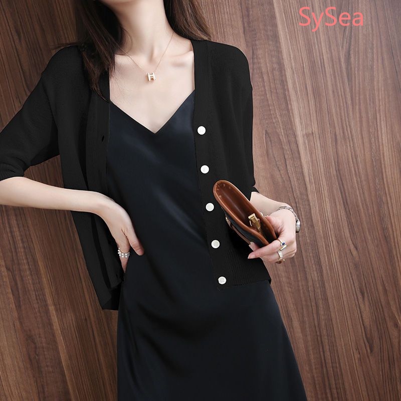 Áo Khoác Cardigan Dệt Kim Dáng Rộng Cổ Chữ V Phong Cách Retro Cho Nữ