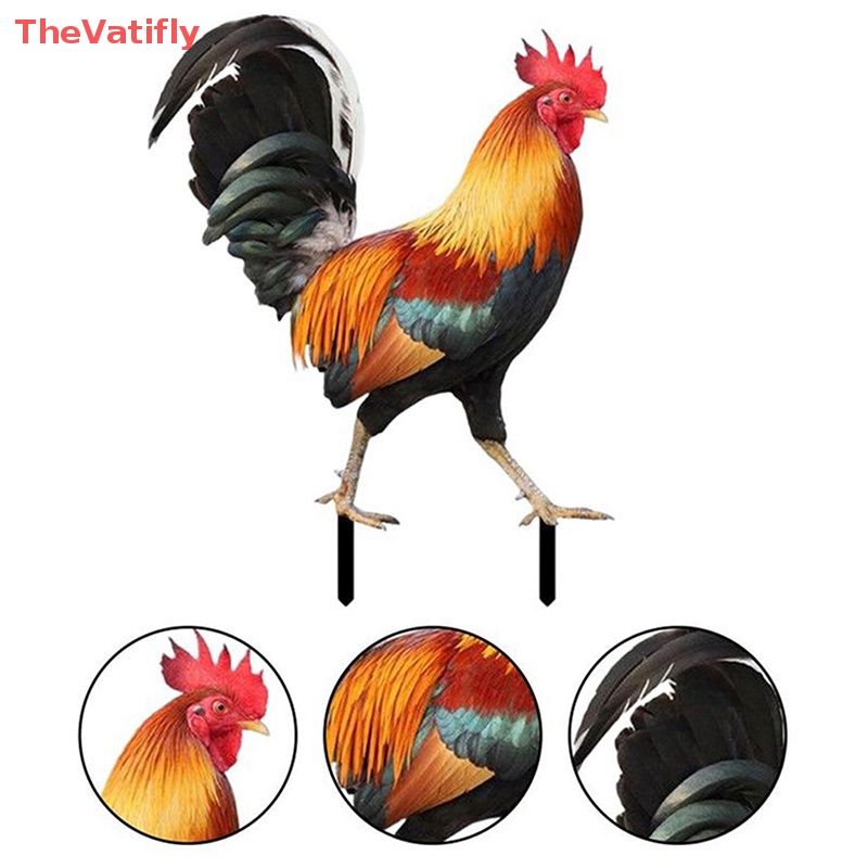 [Thevalifly] Tượng Gà Trống Điêu Khắc Trang Trí Sân Vườn Chống Thời Tiết