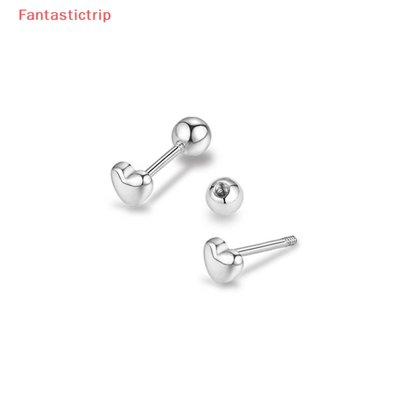 1 Đôi Bông Tai Hình Trái Tim Xoắn Ốc Thời Trang Dành Cho Nữ