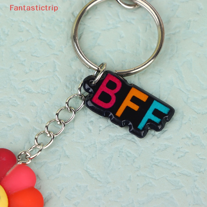 [Fantastictrip] Móc Khóa Hình Hoa Hướng Dương Mặt Cười Hoạt Hình Nhiều Màu Sắc Dễ Thương Dành Cho