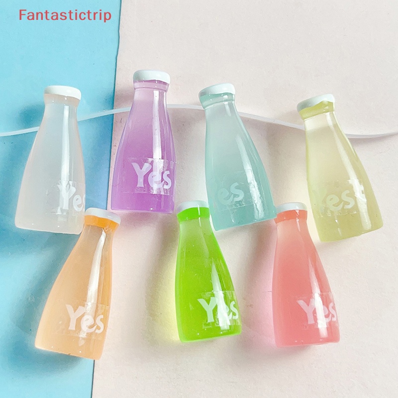 [Fantastictrip] Set 5 Bình Nhỏ Dạ Quang Trong Suốt Phụ Kiện Làm Trang Sức / Điện Thoại Di Động DIY Mới