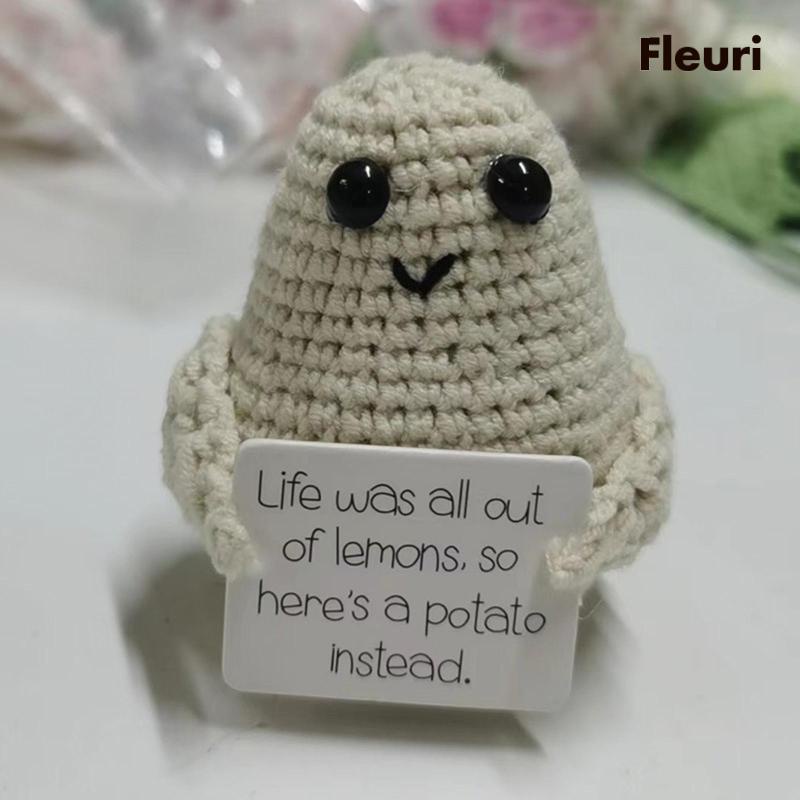 Búp Bê Đan Len Hình Khoai Tây Chiên Dễ Thương Vui Nhộn Để Bàn / Xe Hơi / Văn Phòng