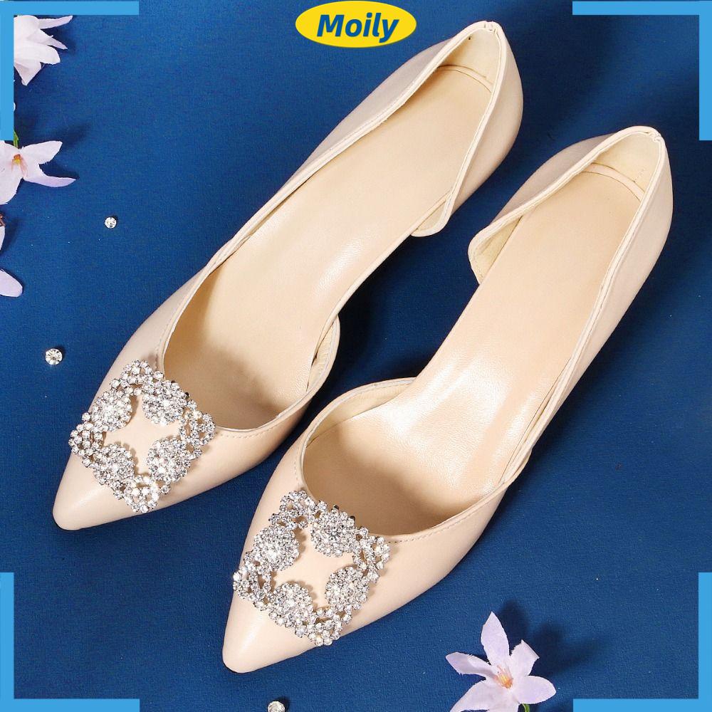 Moilyvn 2 Cái Kẹp Giày Phụ Nữ|Giày Cao Gót Thiết Kế Sang Trọng Thời Trang Cho Cô Dâu