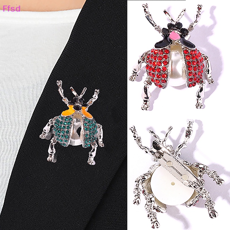 Ghim Cài Áo Hình Bọ Cánh Cứng Đính Đá Vintage Cho Nữ