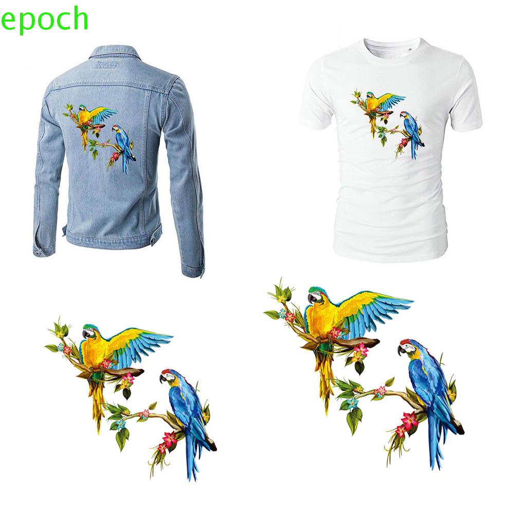 Epoch Miếng Dán Trang Trí Quần Áo Vải Jean Họa Tiết Chim Vẹt DIY