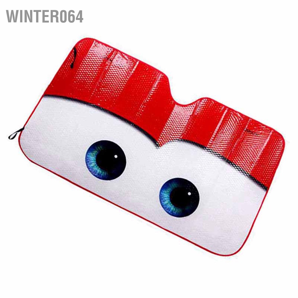 Winter064 Hoạt Hình Mắt Kính Chắn Gió Ô Tô Tấm Che Nắng Bảo Vệ Có Thể Gập Lại Cửa Sổ Giữ Nhiệt Bao Khối Tia UV