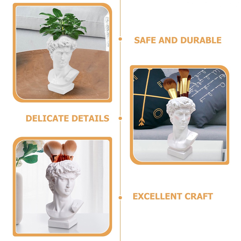 Giá Đỡ Bút Hình Tượng Điêu Khắc Bằng Nhựa Resin Để Bàn Trang Trí