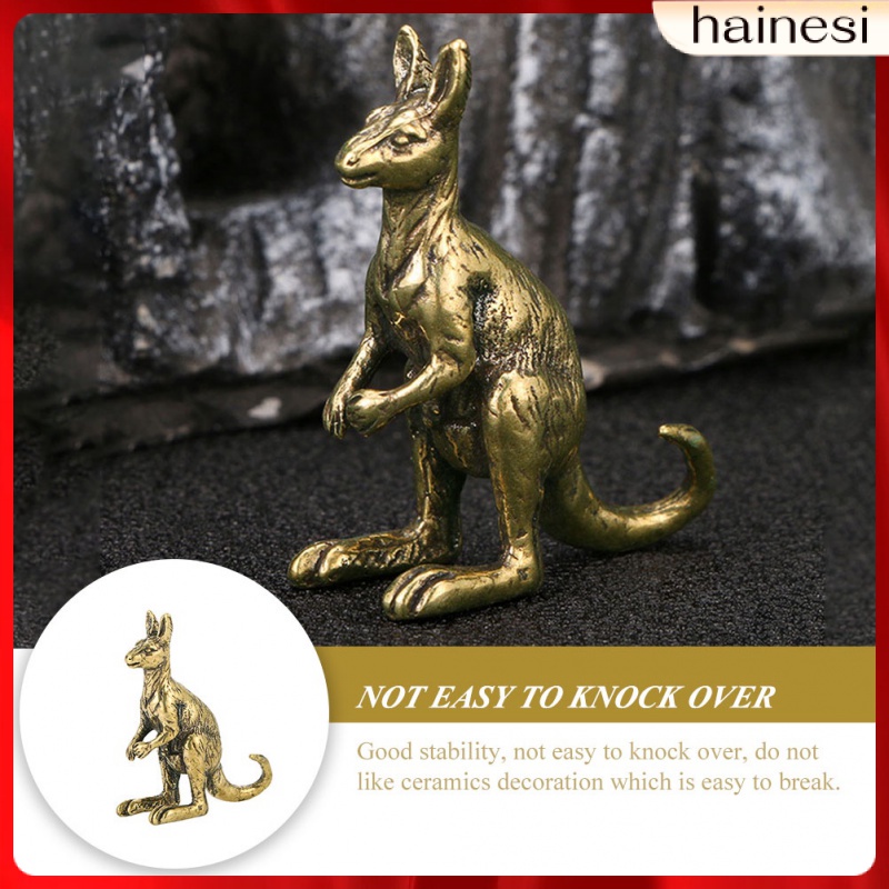 Vintage Home Decor Ornaments Brass Kangaroo Car Dashboard Decorate Statue Office