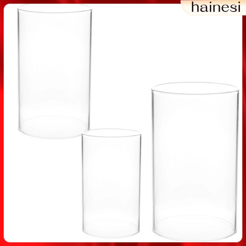 Bộ 3 Giá Đỡ Nến Bằng Thủy Tinh Dùng Trang Trí Nhà Cửa