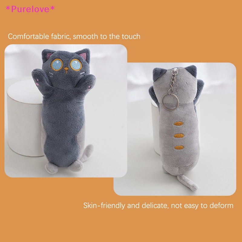 Móc Khóa Hình Mèo Nhồi Bông Mắt Xanh Đáng Yêu Mới