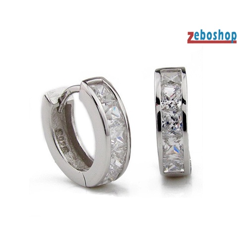 Bông Tai Mạ Bạc Dáng Tròn Nhỏ Đính Đá Thời Trang Cho Nam