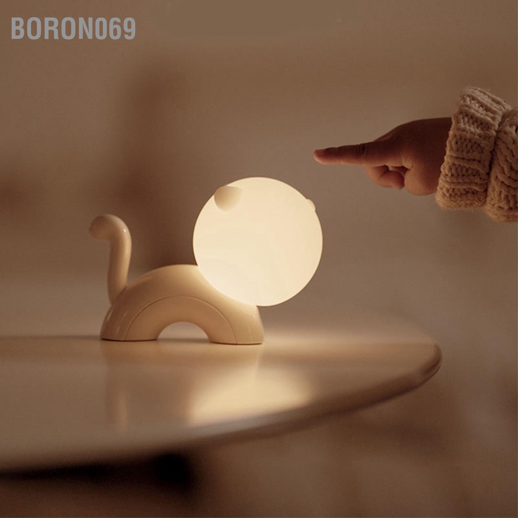 Boron069 Kid Dành Cho Người Lớn Đèn Ngủ LED Sạc Silicone Phòng Mèo Dễ Thương Ký Túc Xá