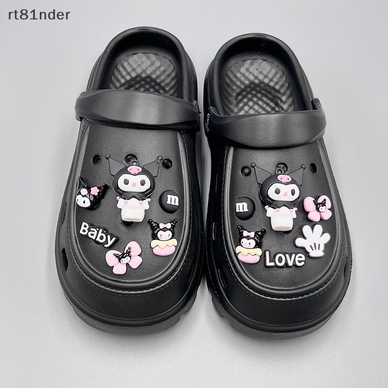 Rt 1 Bộ Phụ Kiện Trang Trí Giày Hình Giày Croc Hoạt Hình DIY Có Thể Tháo Rời Làm Quà Tặng Cho Bé n