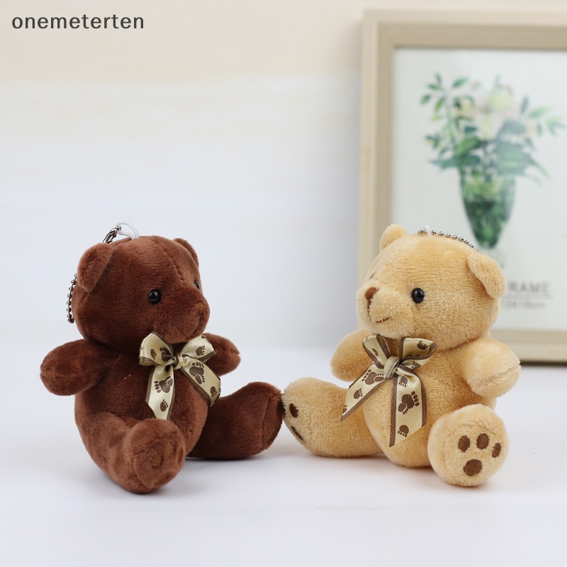 Gấu Bông Teddy Nhỏ Bằng Cotton Mềm Mại Dễ Thương Thời Trang Gắn Móc Khóa Ba Lô / Túi Xách Trang Trí
