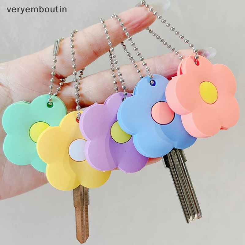 1 Vỏ Bọc Chìa Khóa Bằng Silicon Hình Hoa Hoạt Hình Cho Nữ