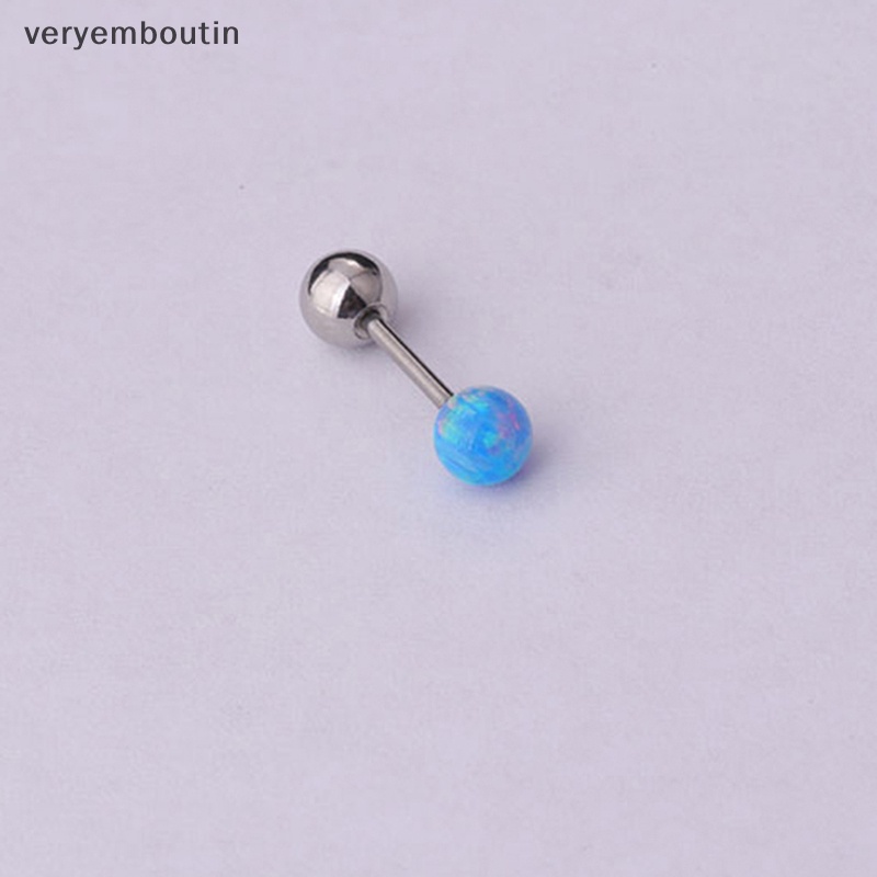 1 Khuyên Tai Dạng Xoắn Ốc Nhiều Màu Sắc Đính Đá Opal Cho Nữ