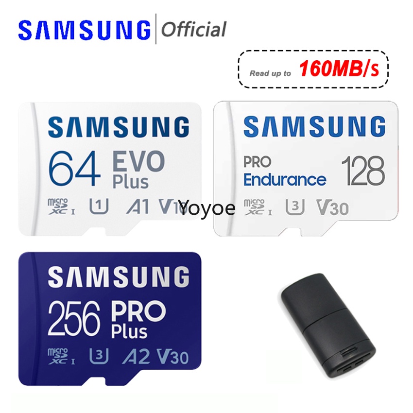 SAMSUNG Thẻ Nhớ Micro SD 128GB 64GB 256GB TF 512GB U1 U3 4K Microsd Cho Điện Thoại