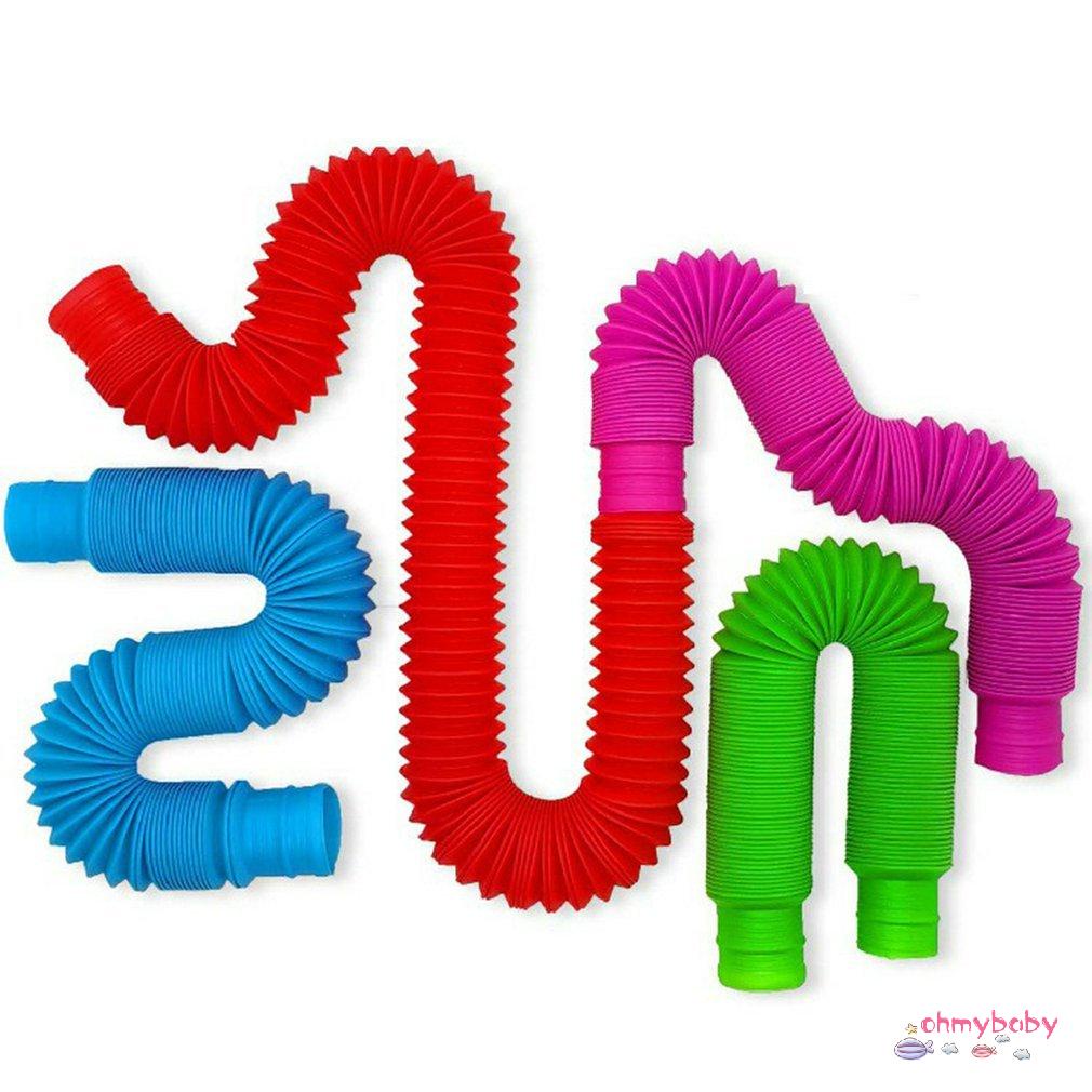 [OMB] Cuộn Dây Nhựa Ống Trẻ Em Sáng Tạo Toyscircle Đồ Chơi Ngộ Nghĩnh Phát Triển Sớm Gấp Giáo Dục Màu Sắc Ngẫu Nhiên [Z/4]