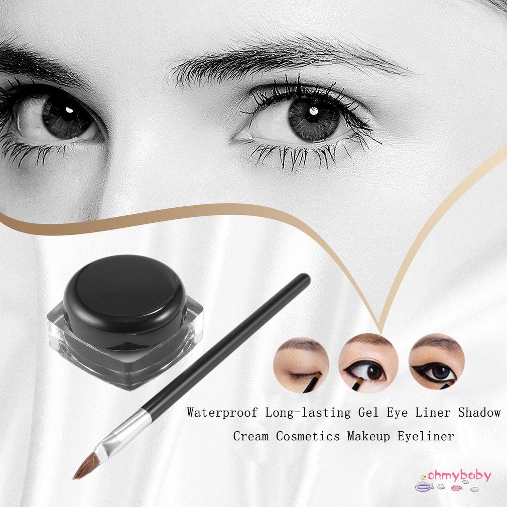 [Ready] Bút Kẻ Mắt Bộ Cọ Bền Chống Nước Màu Đen Trang Điểm Gel Phấn Dụng Cụ Cho Phụ Nữ Mỹ Phẩm [Z/12]