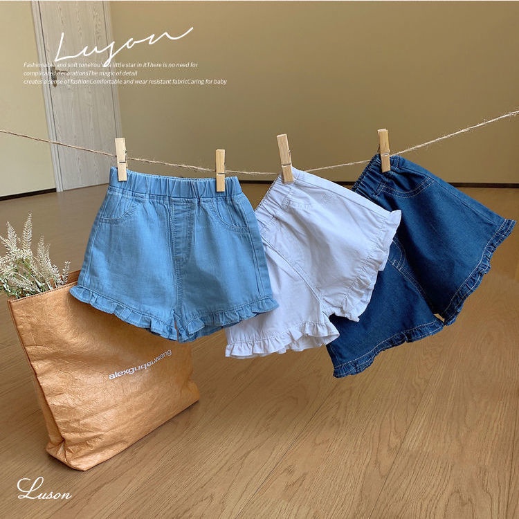 Quần Short cotton Mỏng Dáng Rộng Thời Trang Mùa Hè Hàn Quốc Mới 2023 Cho Bé Gái