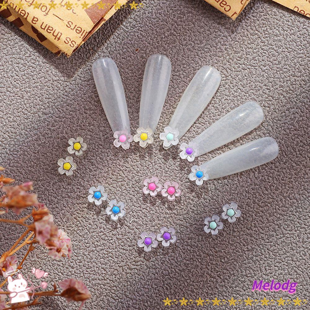 Set 30 Phụ Kiện Trang Trí Móng Tay 3D Diy Trong Suốt Dễ Thương