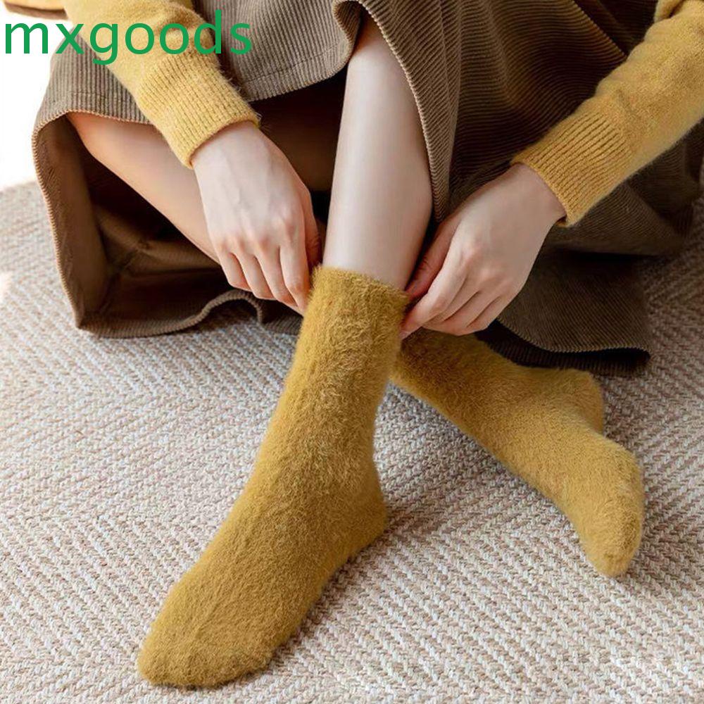 Mxgoods Vớ Giữ Ấm Trung Bình Màu Trơn Thiết Kế Thoải Mái Thoáng Khí Thời Trang Cho Nữ