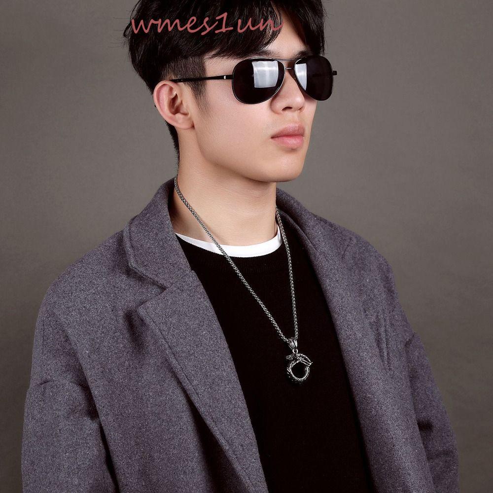 Vòng cổ Dạng Chuỗi Xích WMES15H Bằng Thép Không Gỉ Thiết Kế Đơn Giản Phong Cách Hip Hop Cho Nam