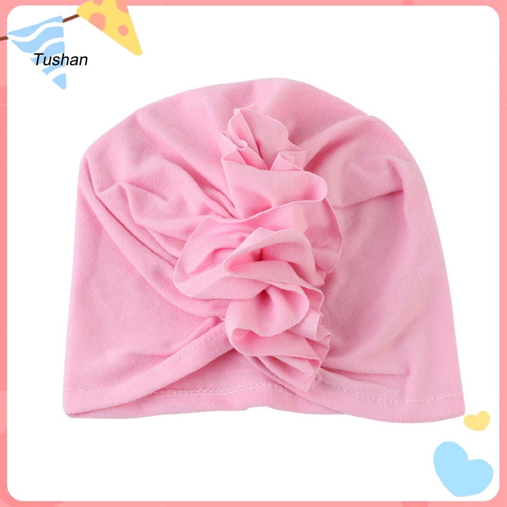 Mũ Cotton Màu Trơn Thoáng Khí Thắt Nút Thời Trang Xuân Hè Cho Bé Sơ Sinh