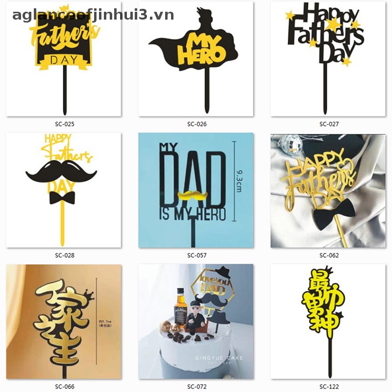 Que Cắm Trang Trí Bánh Chữ Happy Fathers Day