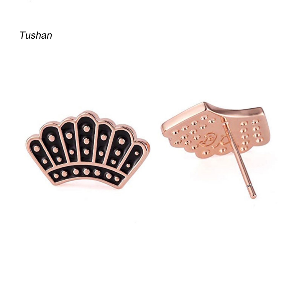 1 Đôi Bông Tai Hình Quạt Thời Trang Dành Cho Nữ