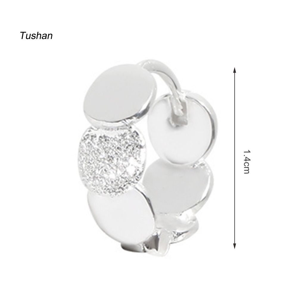 1 Bông Tai Tròn Không Đối Xứng Thời Trang Dự Tiệc Cưới Dành Cho Nữ