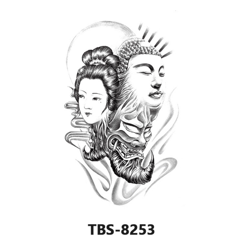Hình Xăm Dán Tạm Thời Chống Nước Hình Hoa Hồng / Bướm / Kỳ Lân / Cánh Tay Giả Nghệ Thuật Cho Nữ