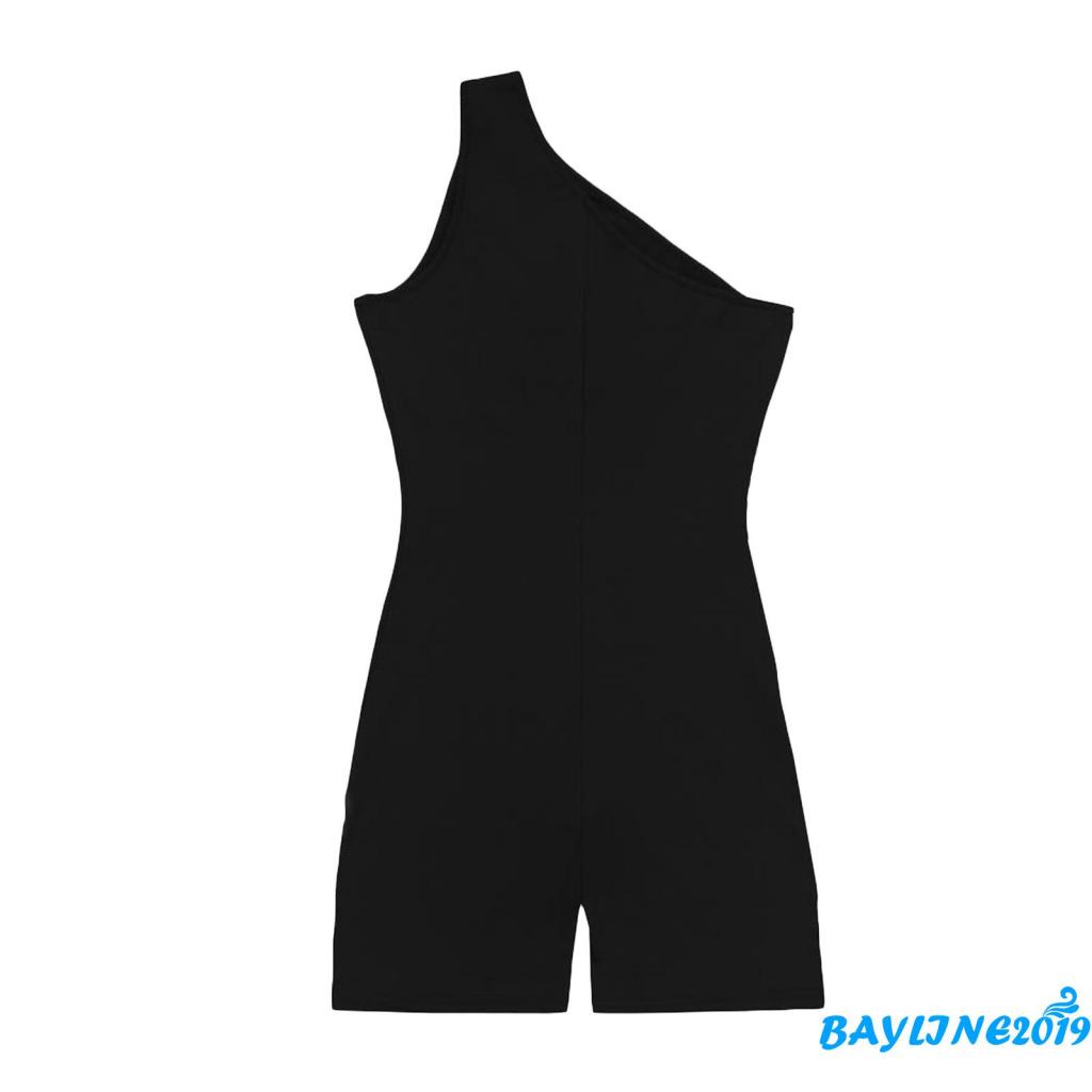 Bộ Áo Liền Quần Ngắn Không Tay Màu Sắc Thời Trang Mùa Hè Cho Nữ