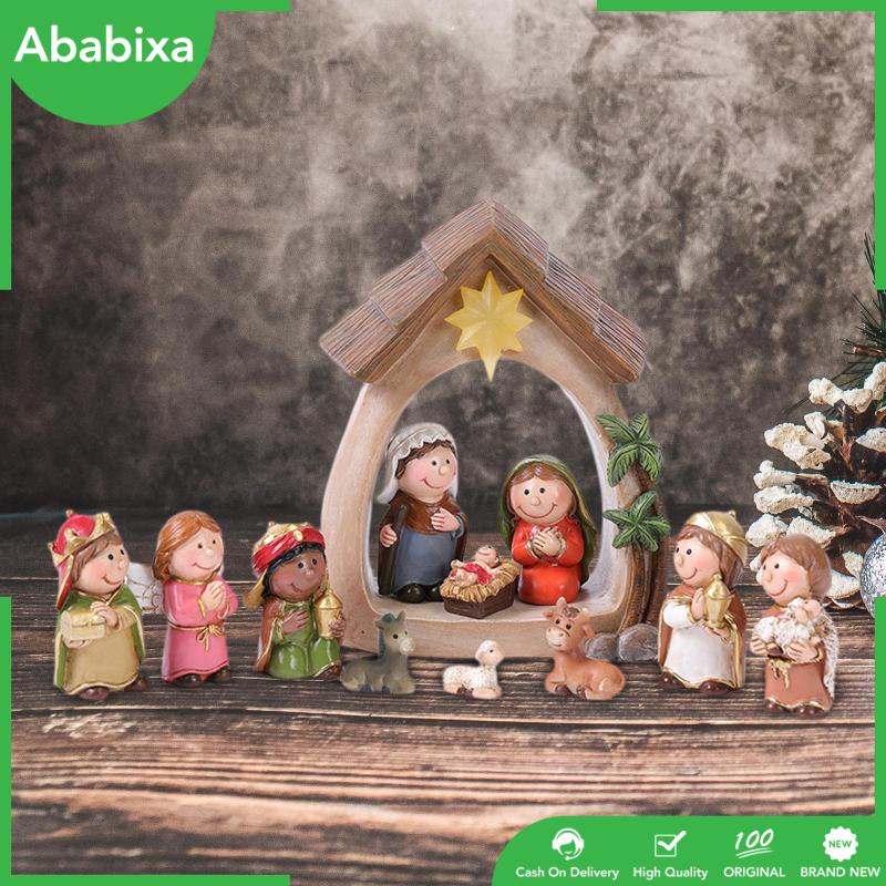 [Ababixa] X Mô Hình Nhân Vật Phim Tôn Giáo Manger Group Bằng Nhựa Resin Nhẹ Để Bàn Sưu Tầm Lò Sưởi Cho Bé