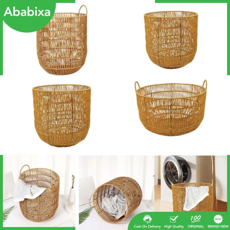 [Ababixa] Giỏ Mây Giả Đựng Đồ Chơi / Quần Áo Giặt Ủi Thủ Công Cho Phòng Khách / Phòng Ngủ