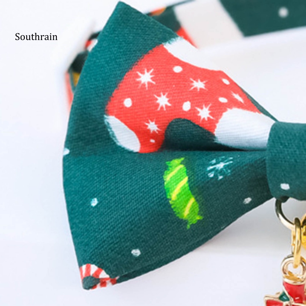 Vòng Cổ Trang Trí Hình Ông Già Noel Có Thể Điều Chỉnh Cho Thú Cưng