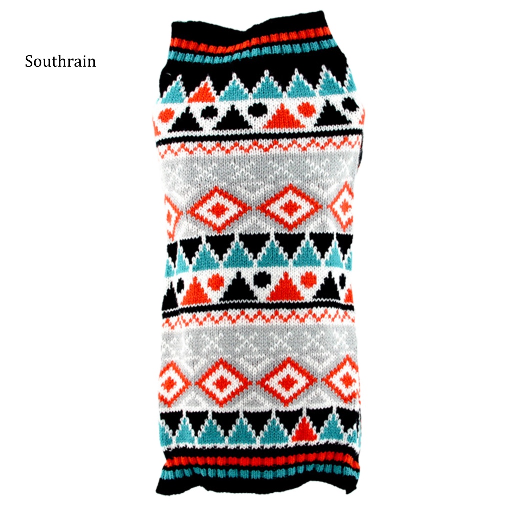 Áo Sweater Chui Đầu Giữ Ấm Mùa Đông Phong Cách Dân Tộc Cho Cún Cưng