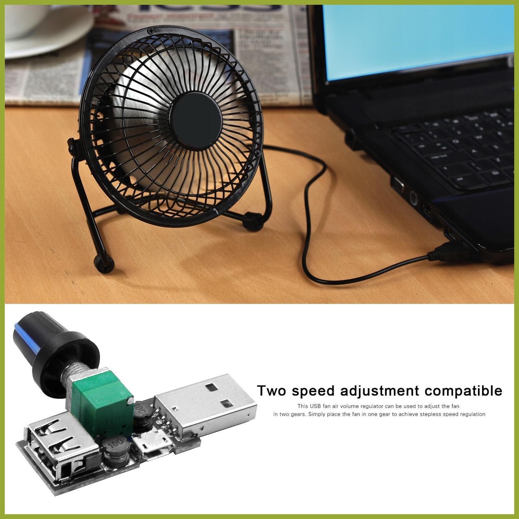 Công Tắc Điều Khiển Tốc Độ Quạt USB 5W DC 5V 4-12V Sang 2.5-8V