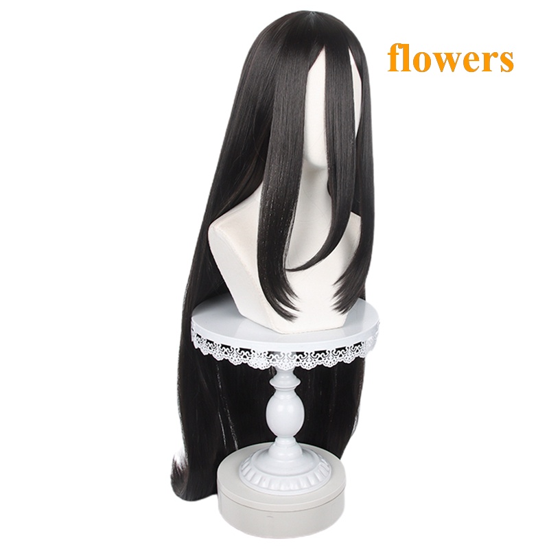 Tóc Giả Dài Màu Đen Bằng Sợi Tổng Hợp Kháng Nhiệt Hóa Trang Nhân Vật Aryu Jyubei