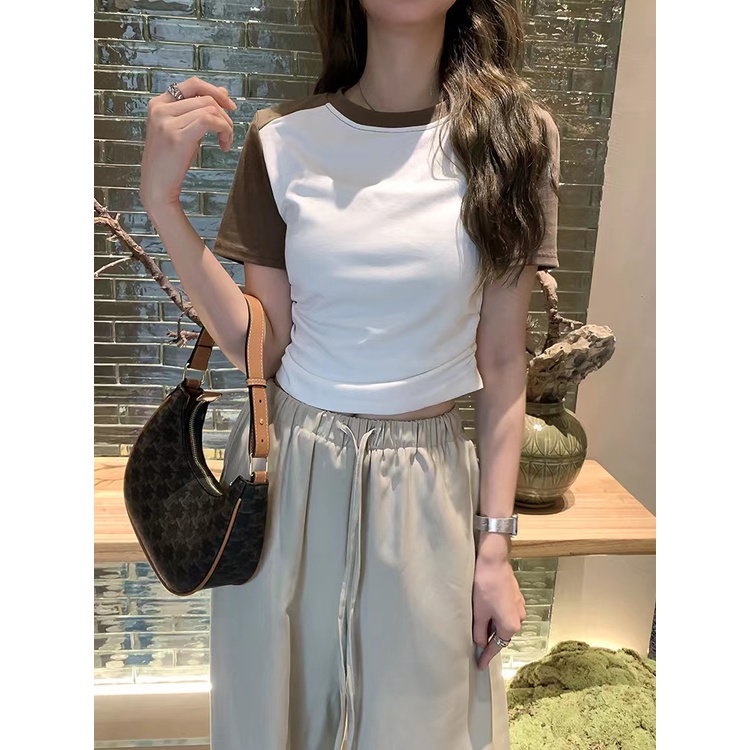 Áo Thun Tay Ngắn Cổ Tròn Thiết Kế Mỏng Năng Động Thời Trang Mùa Hè Dành Cho Nữ