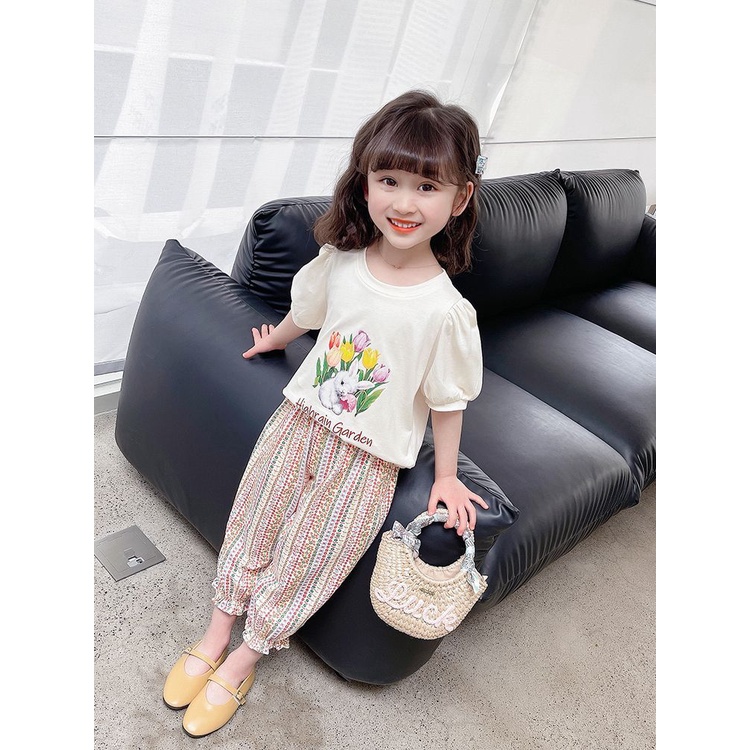 Áo Thun Tay Ngắn In Hình Hoạt Hình Phong Cách Phương Tây Hàn Quốc Thời Trang Mùa Hè Cho Nữ Tmy0
