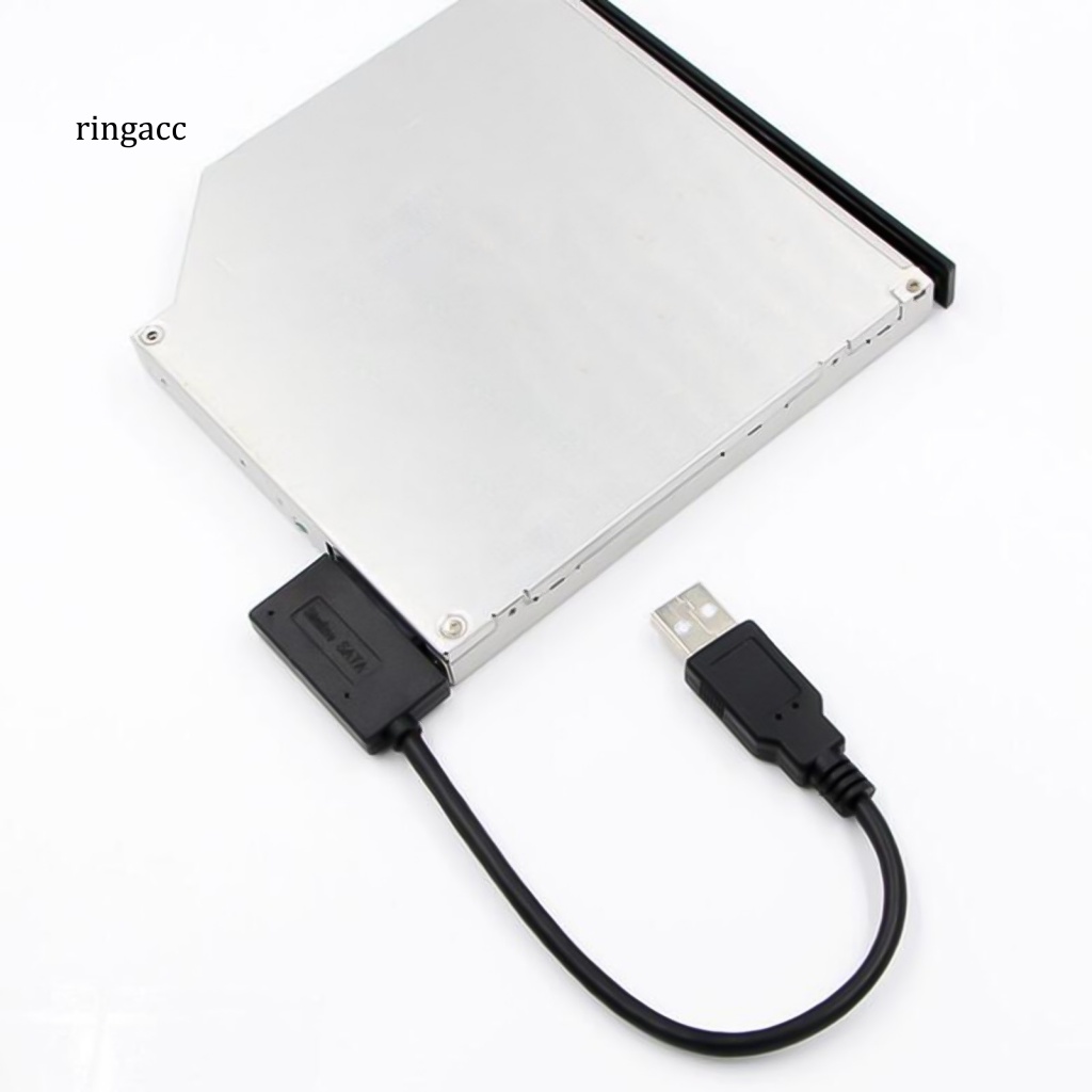 Dây Cáp Chuyển Đổi USB 2.0 Tốc Độ Cao Cho Ổ Đĩa Quang 6p + 7p SATA Notebook