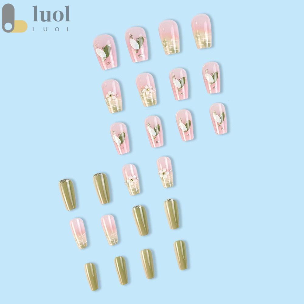 Bộ Móng Tay Giả Che Phủ Toàn Diện Đầu Vuông Dạng Nhấn Có Thể Tháo Rời