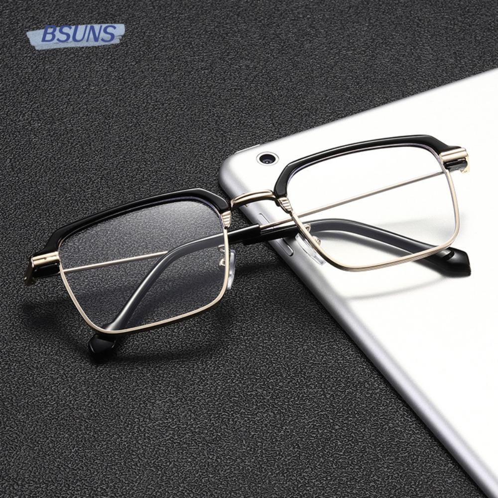 Kính Đọc Sách Nửa Gọng Kim Loại Chống Tia Sáng Xanh Cho Nam Và Nữ