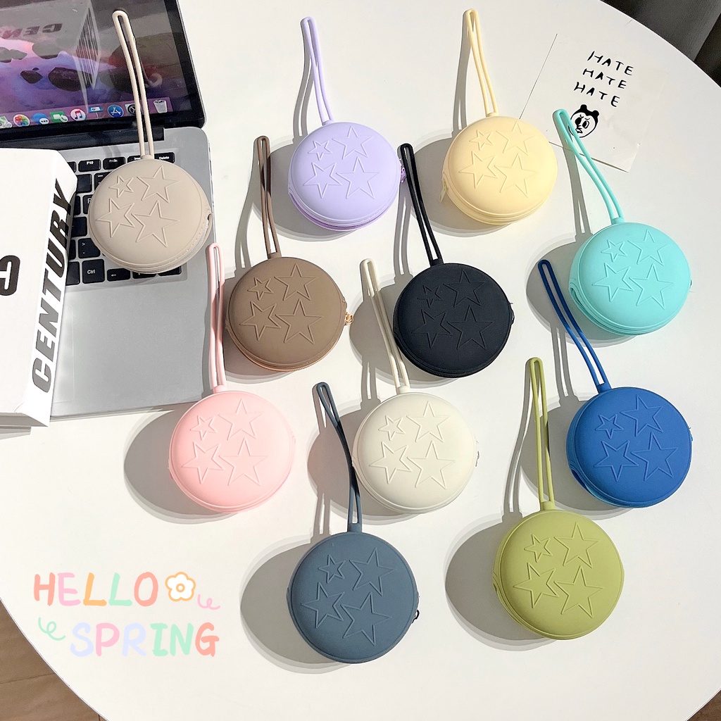 Ví Đựng Tiền Xu Bằng Silicon Màu Trơn Sang Trọng