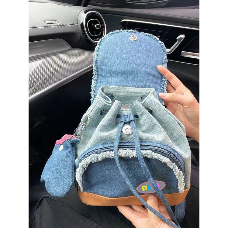 Ba Lô Dây Rút Hình Bánh Donut Dễ Thương Cho Nữ