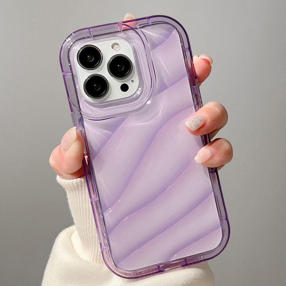 Ốp Điện Thoại TPU Mềm Chống Sốc Họa Tiết Gợn Sóng Nước Màu Pha Lê Cho IPhone 11 14 13 12 Pro Max XR XS Max 7 8 Plus SE