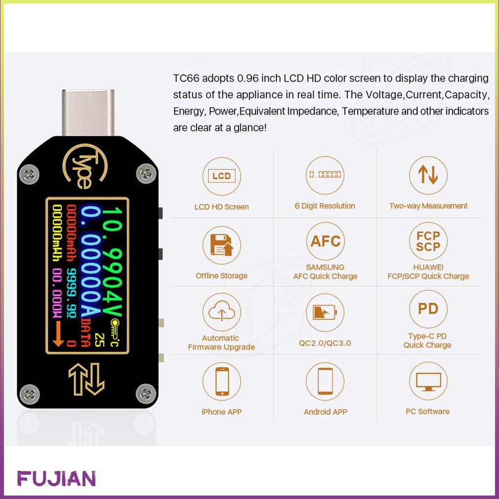 USB vạn năng kế Tc66 type C màn hình LCD